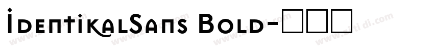 IdentikalSans Bold字体转换